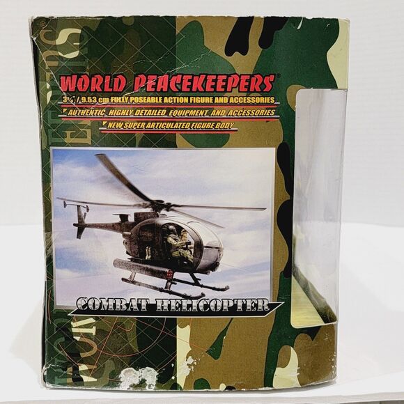 World Peacekeepers Combat Black Helicopter 2 Figures 1:18 Scale Power Team Elite - Picture 5 of 14